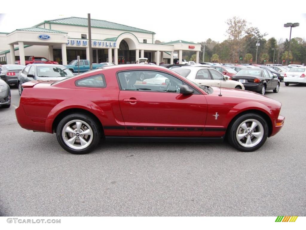 2007 Mustang V6 Premium Coupe - Torch Red / Light Graphite photo #5