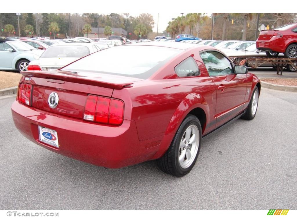 2007 Mustang V6 Premium Coupe - Torch Red / Light Graphite photo #6