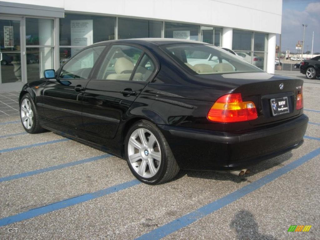 2003 3 Series 325i Sedan - Jet Black / Sand photo #5