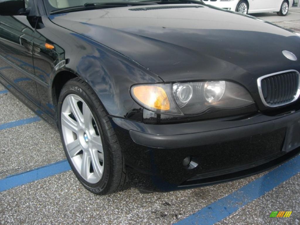 2003 3 Series 325i Sedan - Jet Black / Sand photo #7
