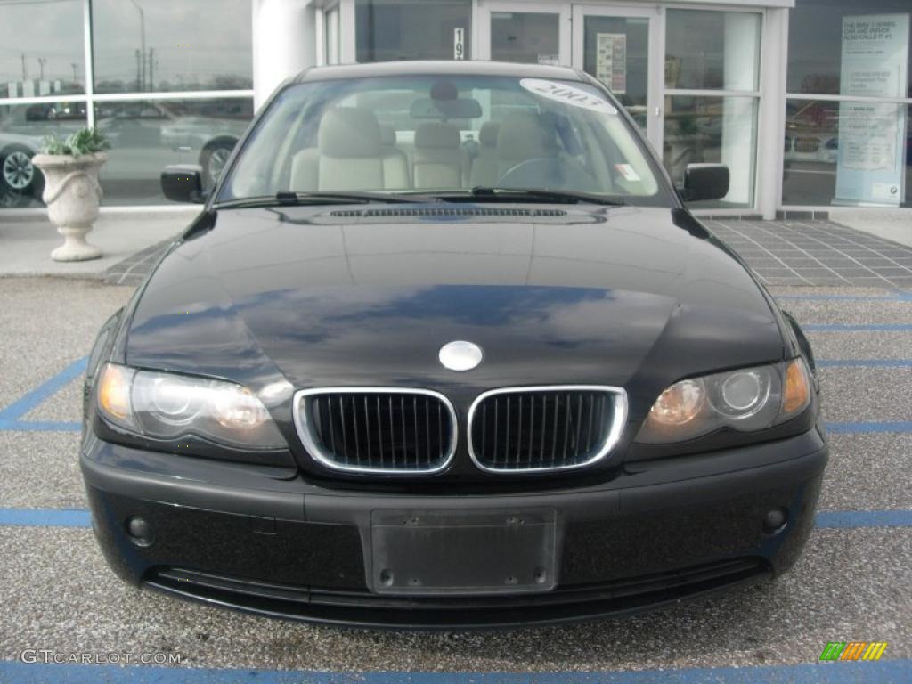 2003 3 Series 325i Sedan - Jet Black / Sand photo #11