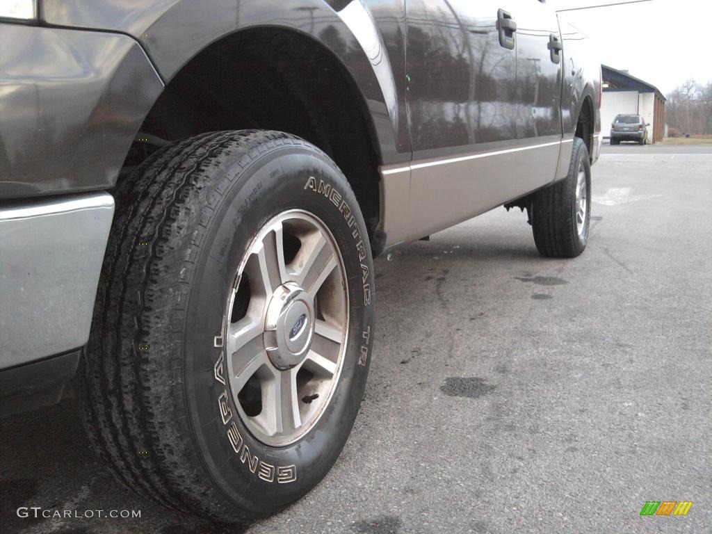 2005 F150 XLT SuperCrew 4x4 - Dark Stone Metallic / Tan photo #3