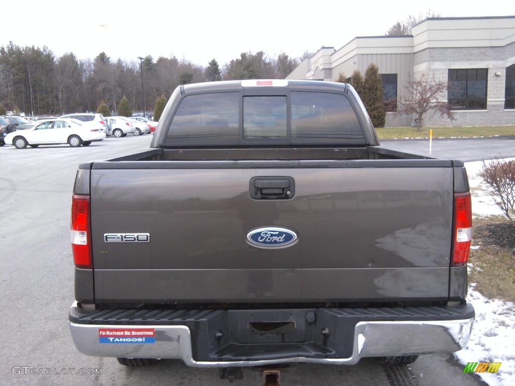 2005 F150 XLT SuperCrew 4x4 - Dark Stone Metallic / Tan photo #5