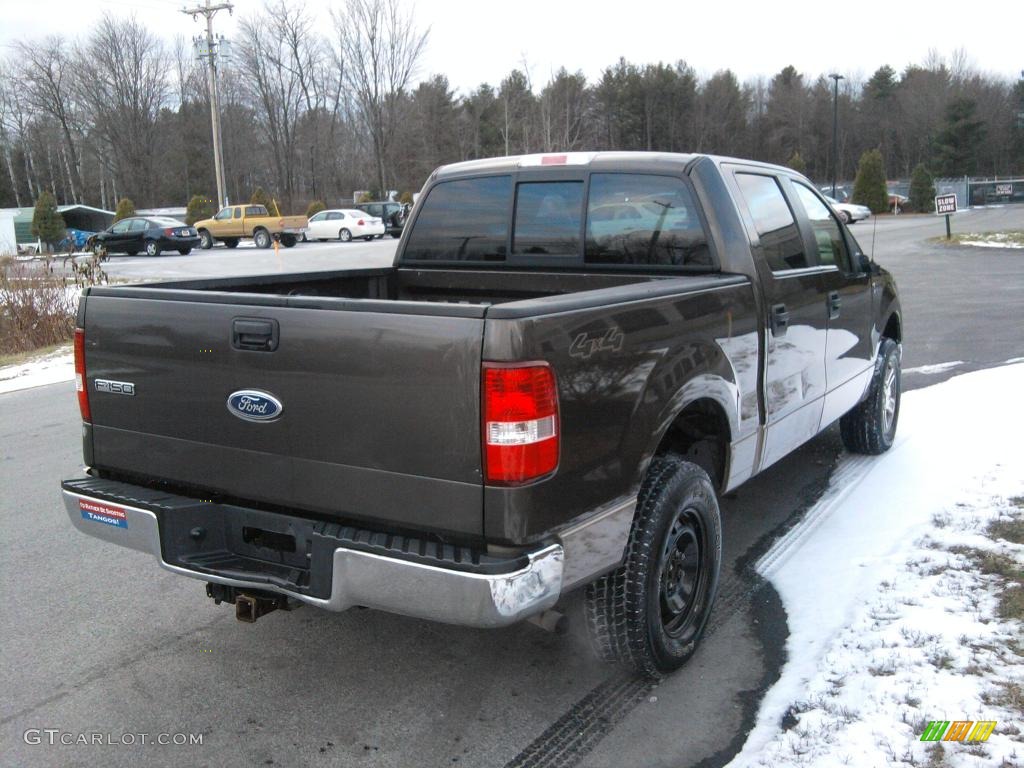 2005 F150 XLT SuperCrew 4x4 - Dark Stone Metallic / Tan photo #6