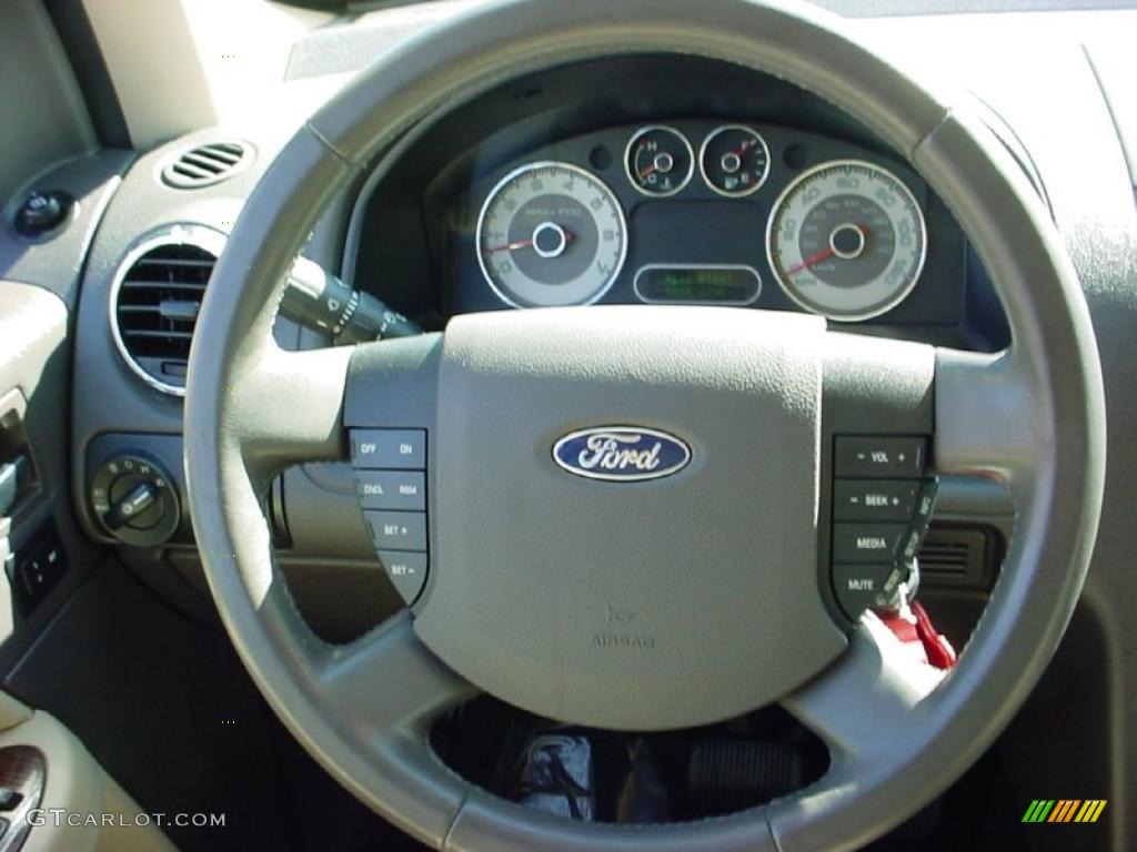 2008 Ford Taurus X Limited Camel Steering Wheel Photo #41872197