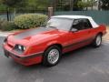 Bright Red 1986 Ford Mustang GT Convertible