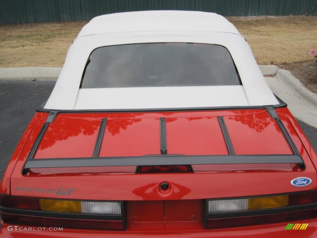Bright Red 1986 Ford Mustang GT Convertible Exterior Photo #41872385