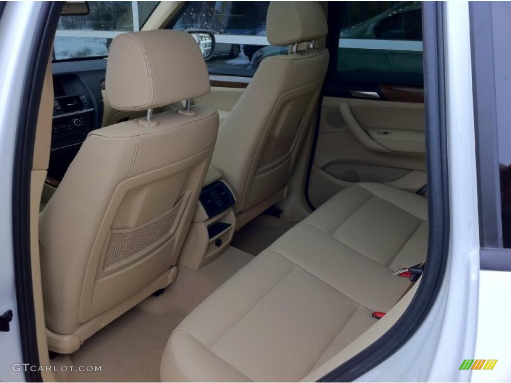 Sand Beige Nevada Leather Interior 2011 BMW X3 xDrive 28i Photo #41874466