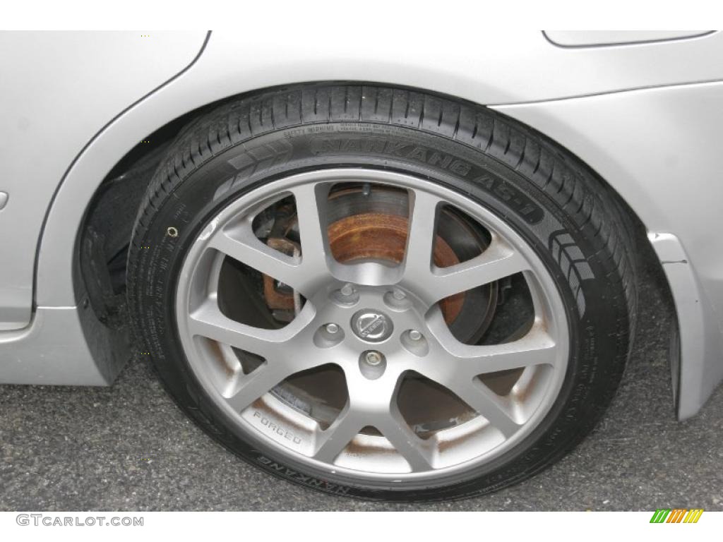 2005 Altima 3.5 SE-R - Sheer Silver Metallic / Charcoal/Red photo #20