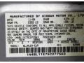  2005 Altima 3.5 SE-R Sheer Silver Metallic Color Code KY1