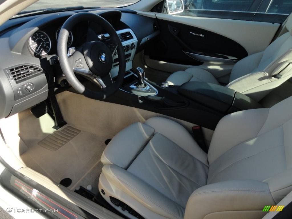 Cream Beige Interior 2008 BMW 6 Series 650i Coupe Photo #41876698