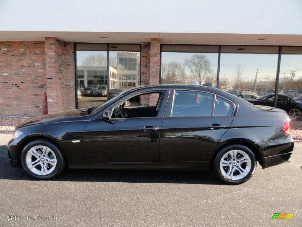 2008 3 Series 328xi Sedan - Black Sapphire Metallic / Black photo #3