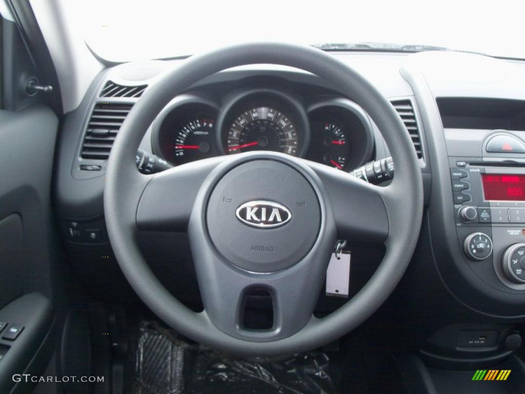 2011 Kia Soul 1.6 Black Cloth Steering Wheel Photo #41877374