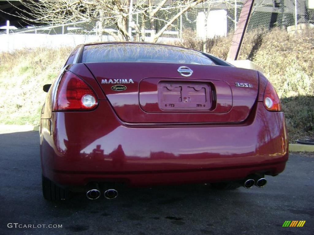 2004 Maxima 3.5 SE - Red Opulence / Cafe Latte photo #6