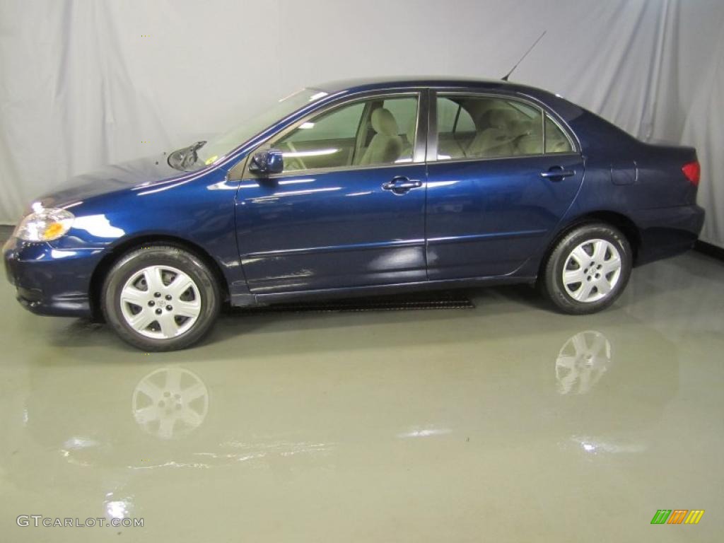 2008 Corolla LE - Indigo Ink Pearl / Beige photo #3