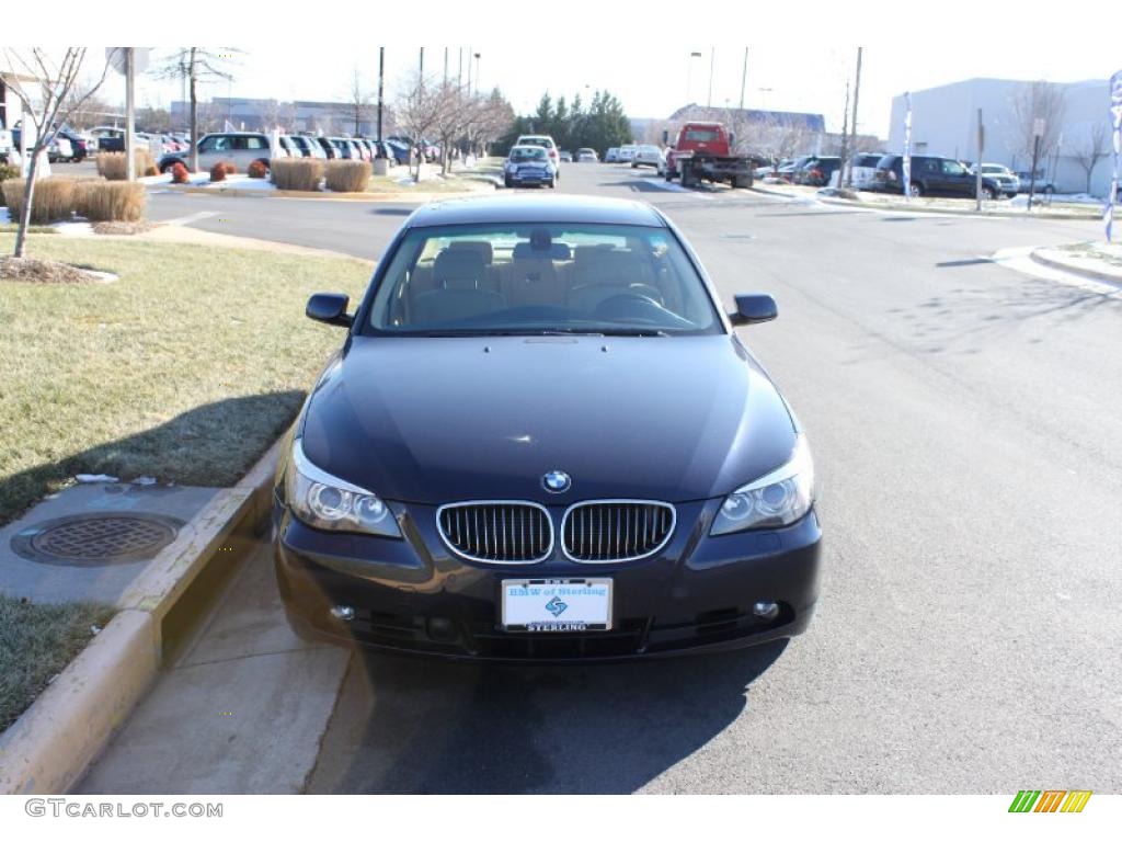 2005 5 Series 545i Sedan - Orient Blue Metallic / Beige photo #1