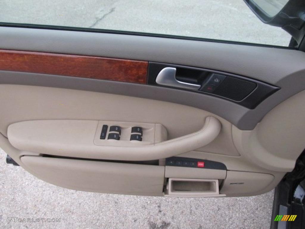 2003 Audi A6 3.0 quattro Sedan Beige Door Panel Photo #41880982