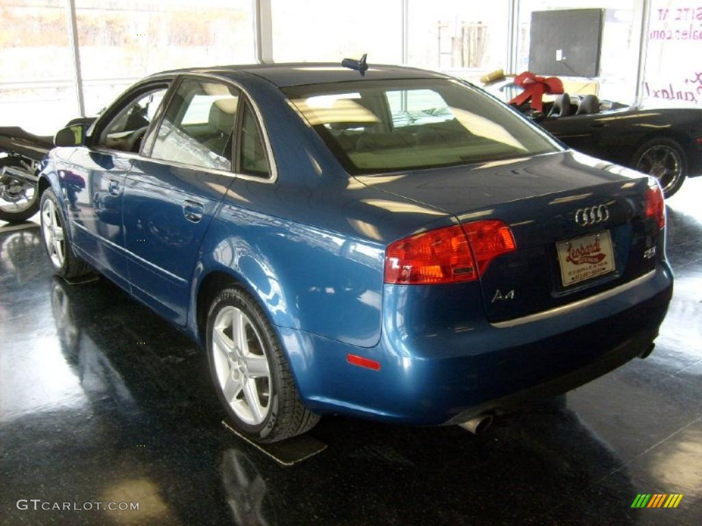 2005 A4 2.0T quattro Sedan - Ocean Blue Pearl / Platinum photo #5