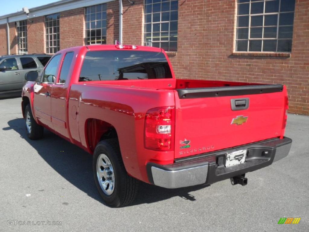 2011 Silverado 1500 LS Extended Cab - Victory Red / Dark Titanium photo #2