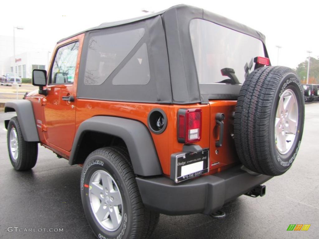 2011 Wrangler Sport S 4x4 - Mango Tango Pearl / Black photo #2
