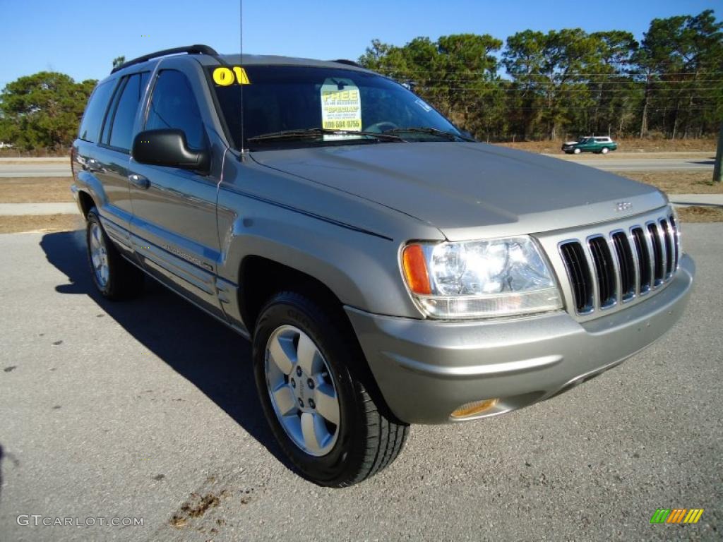 2001 Grand Cherokee Limited - Silverstone Metallic / Taupe photo #14