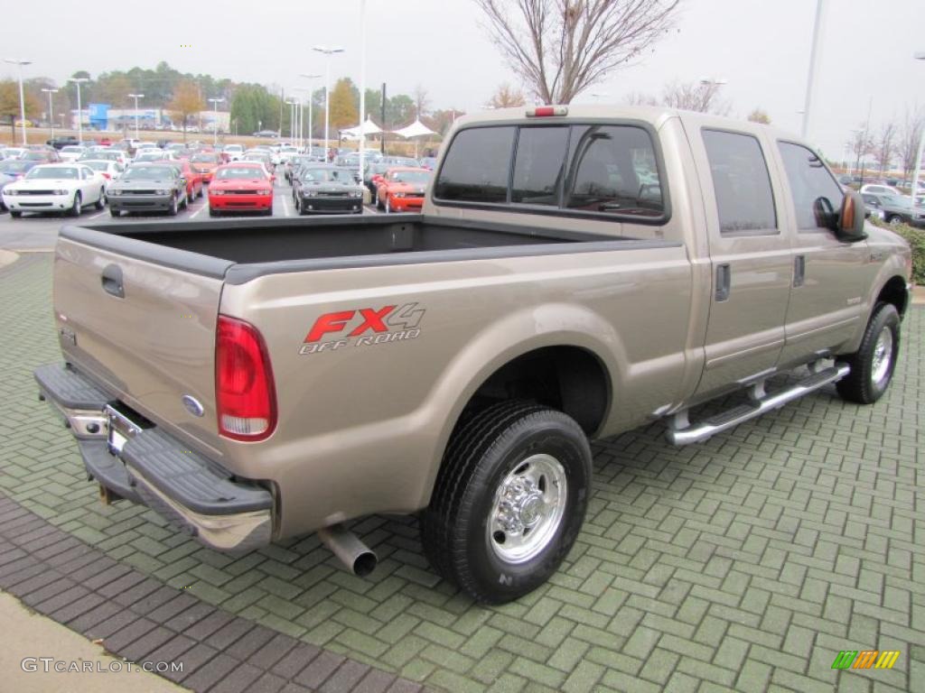 2003 F250 Super Duty Lariat Crew Cab 4x4 - Arizona Beige Metallic / Medium Parchment Beige photo #5