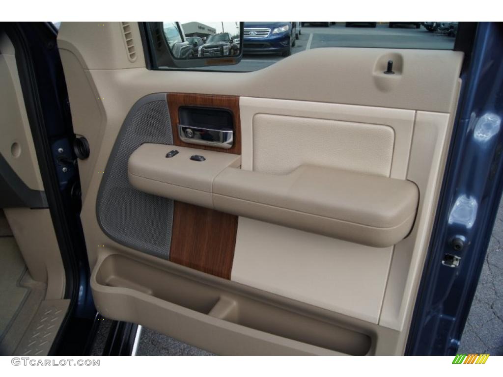2004 F150 Lariat SuperCrew 4x4 - Medium Wedgewood Blue Metallic / Tan photo #14