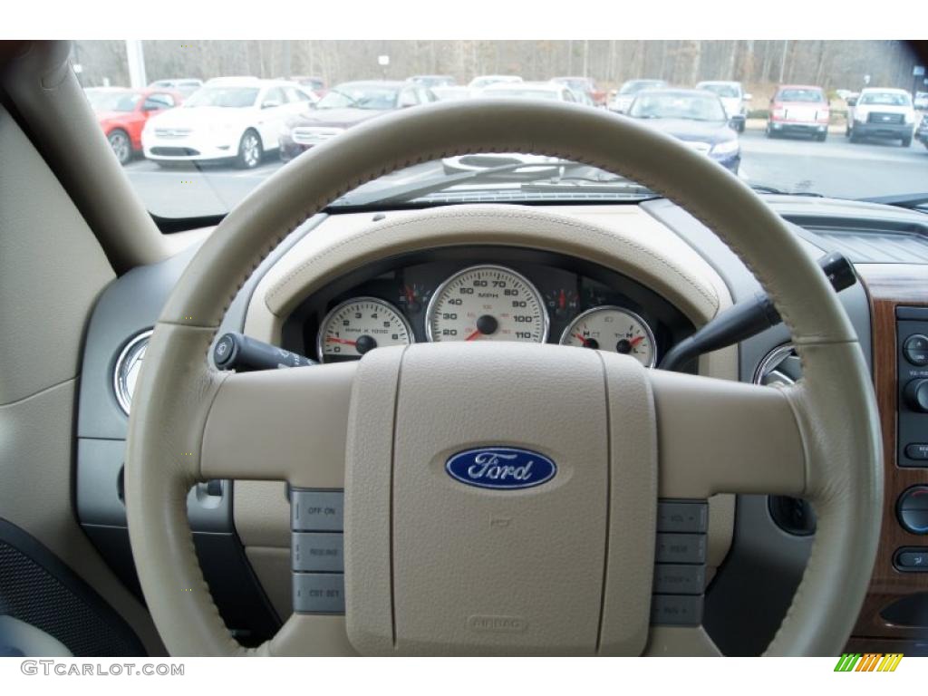 2004 F150 Lariat SuperCrew 4x4 - Medium Wedgewood Blue Metallic / Tan photo #30