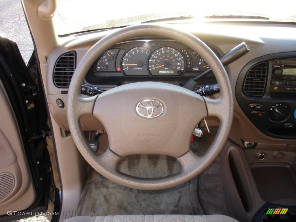 2003 Toyota Tundra SR5 Access Cab Oak Steering Wheel Photo #41895468