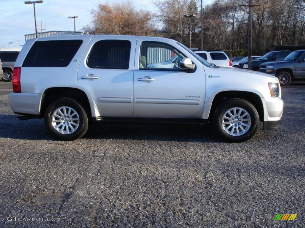 Sheer Silver Metallic 2010 Chevrolet Tahoe Hybrid 4x4 Exterior Photo #41895620