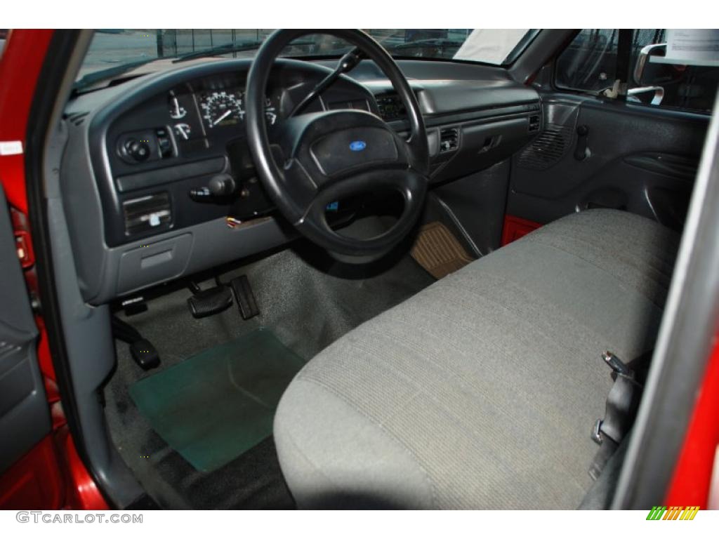 Grey Interior 1992 Ford F150 Extended Cab Photo #41896008