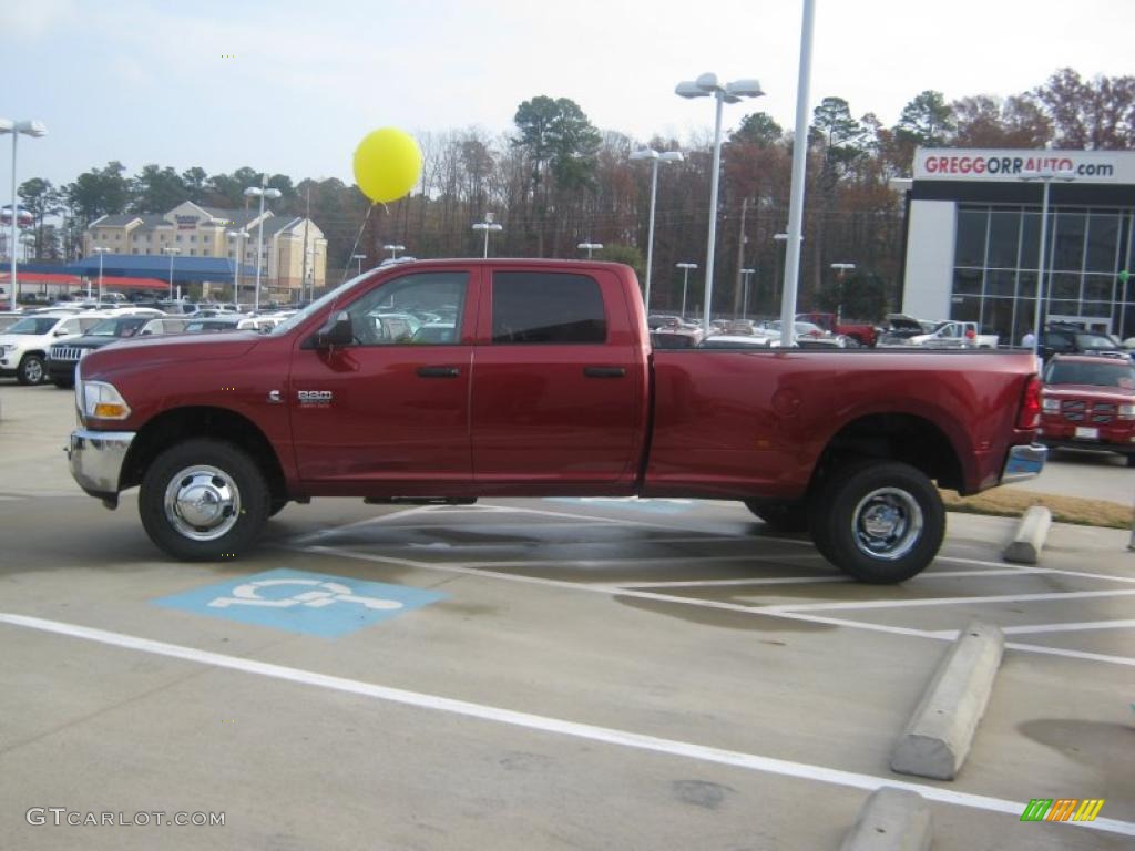 Deep Cherry Red Crystal Pearl 2011 Dodge Ram 3500 HD ST Crew Cab 4x4 Dually Exterior Photo #41897004