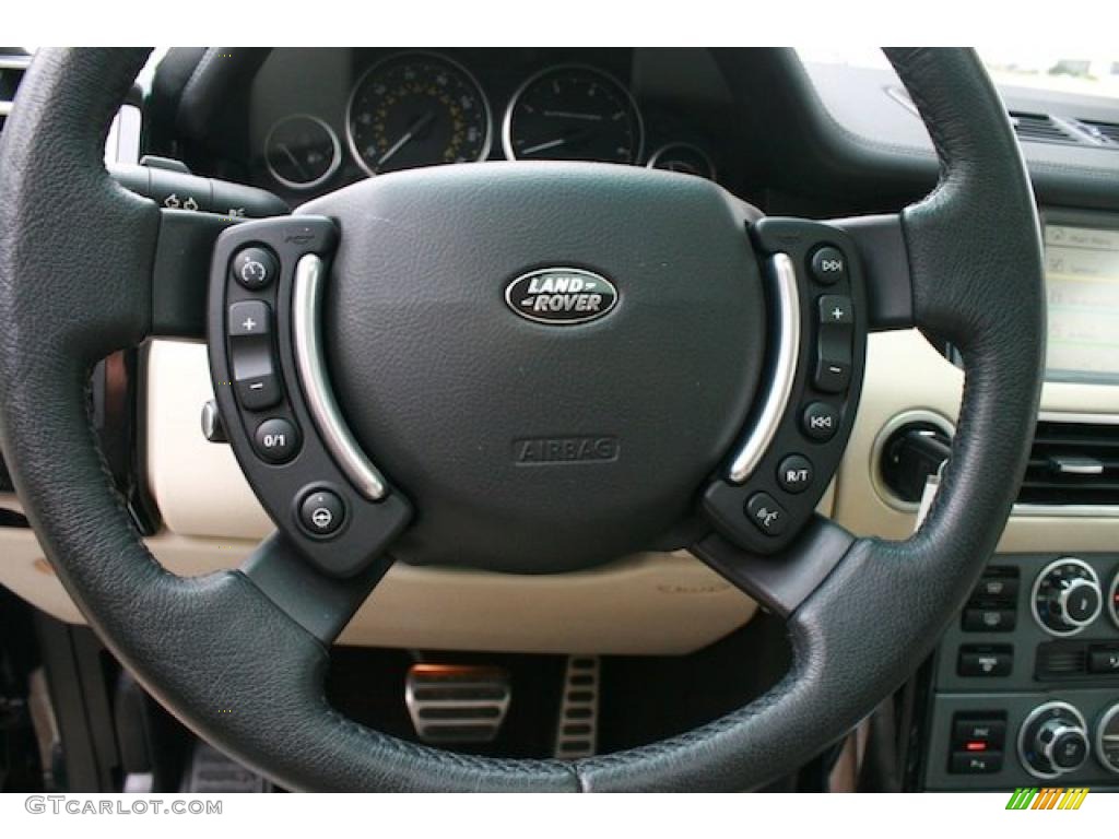 2007 Range Rover Supercharged - Java Black Pearl / Ivory/Black photo #15