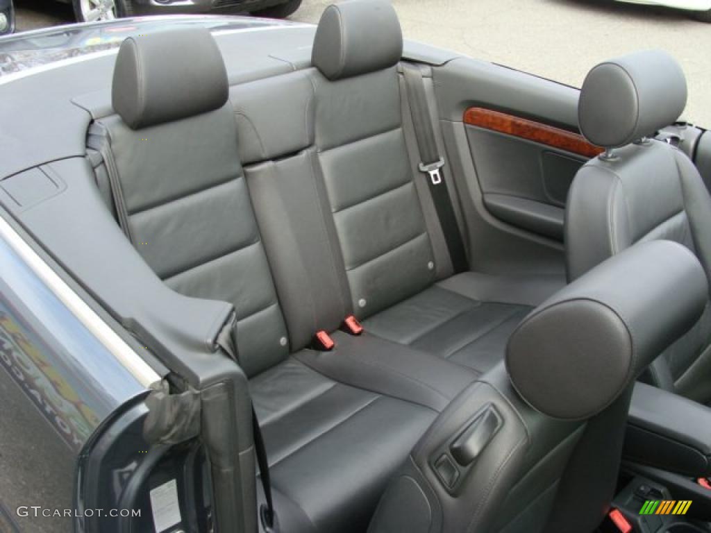 Ebony Interior 2006 Audi A4 3.0 quattro Cabriolet Photo #41897400