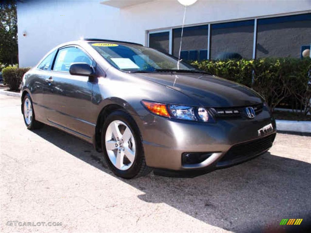 2008 Civic EX Coupe - Galaxy Gray Metallic / Gray photo #1