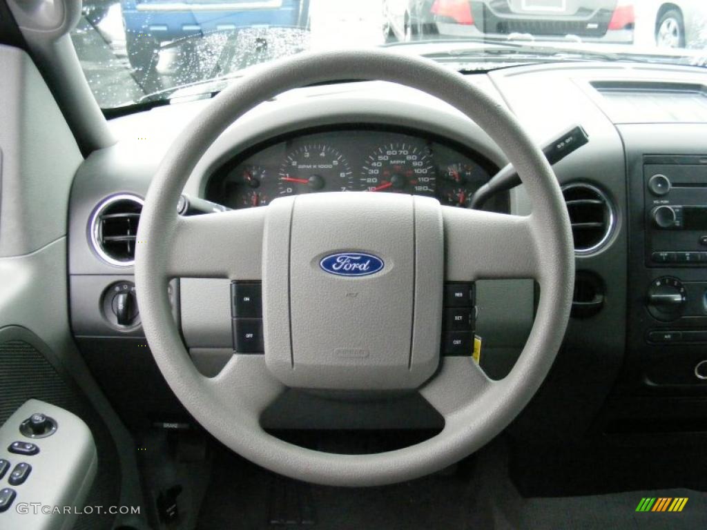 2004 Ford F150 XLT SuperCrew Dark Flint Steering Wheel Photo #41902160