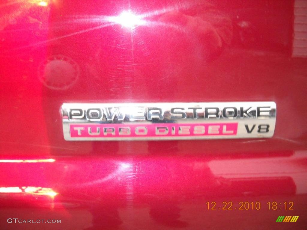2006 F250 Super Duty XL Crew Cab 4x4 - Dark Toreador Red Metallic / Tan photo #8