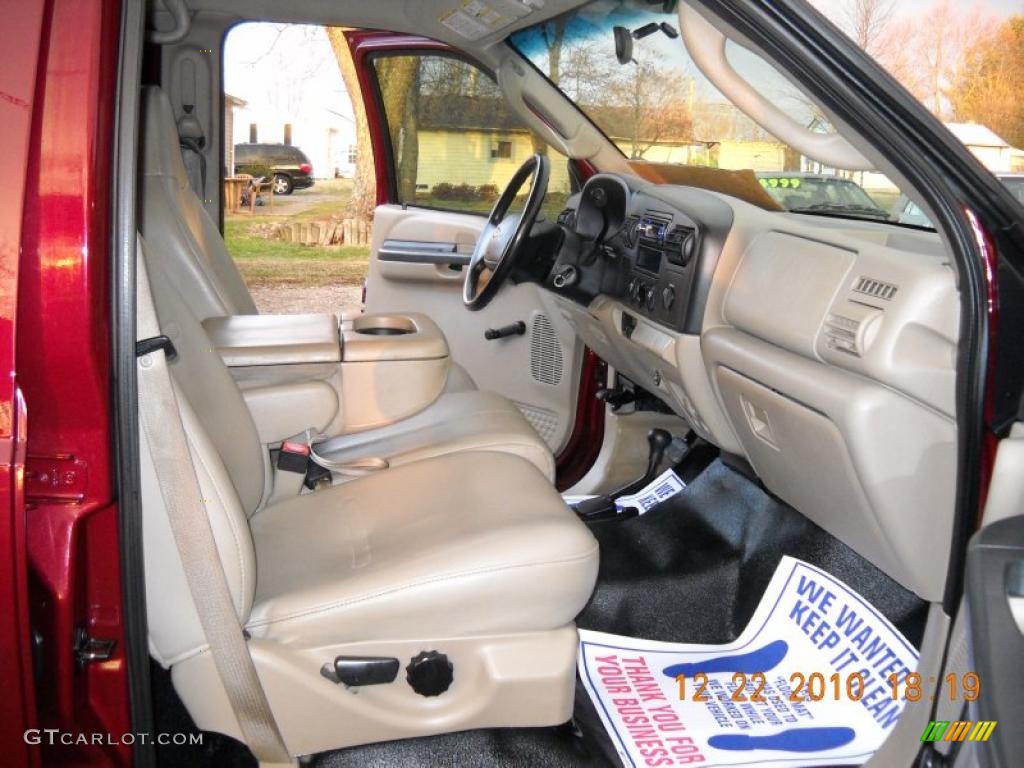 2006 F250 Super Duty XL Crew Cab 4x4 - Dark Toreador Red Metallic / Tan photo #29
