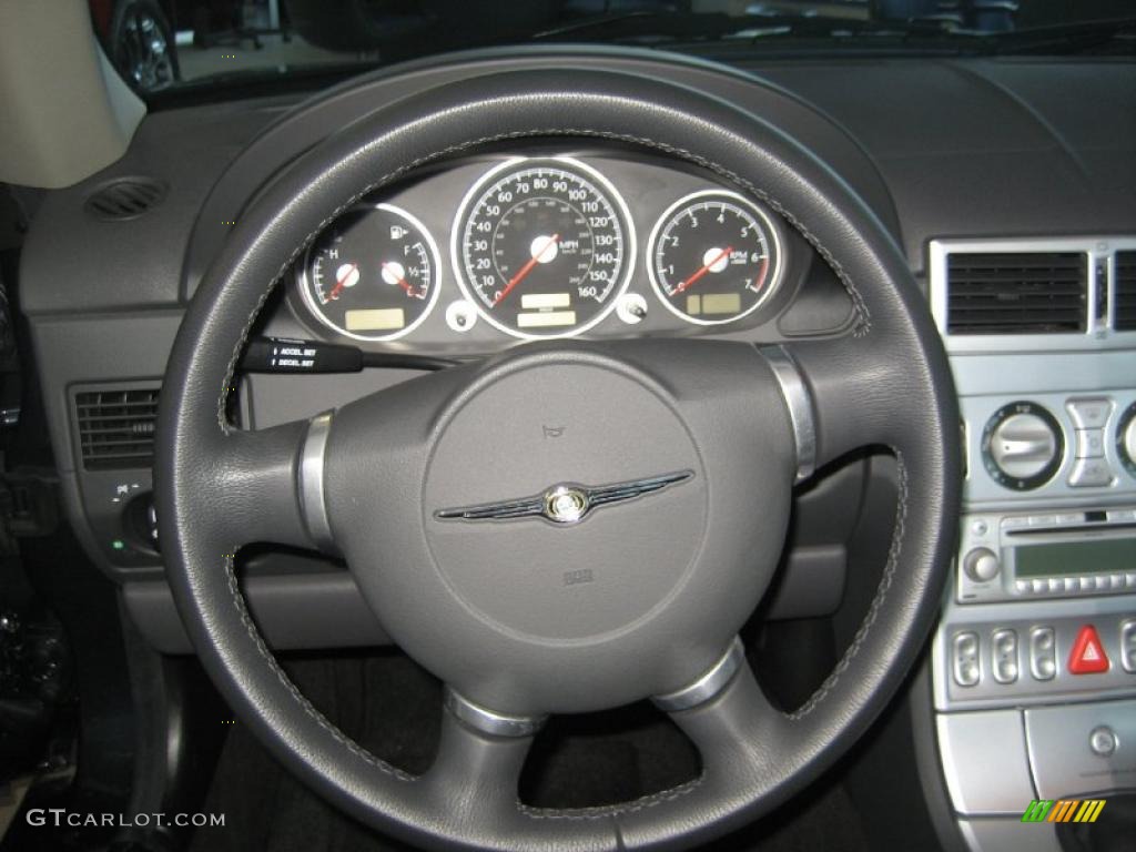 2006 Chrysler Crossfire Limited Coupe Dark Slate Gray/Medium Slate Gray Steering Wheel Photo #41904752