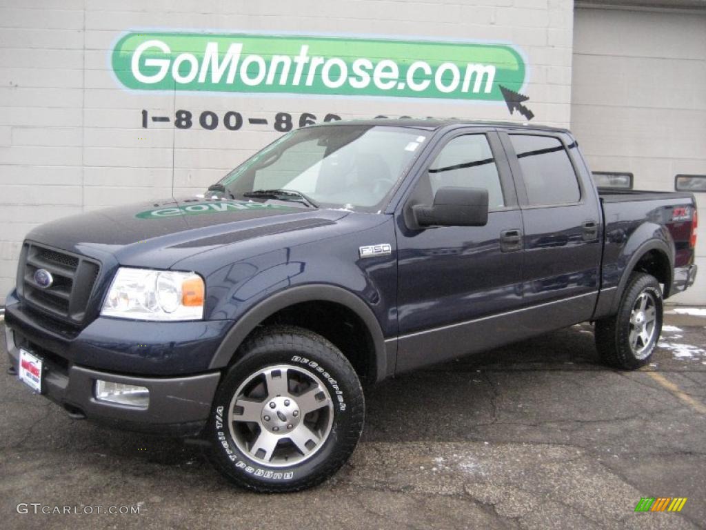 2005 F150 XLT SuperCrew 4x4 - True Blue Metallic / Black photo #1