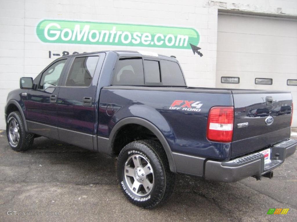 2005 F150 XLT SuperCrew 4x4 - True Blue Metallic / Black photo #5