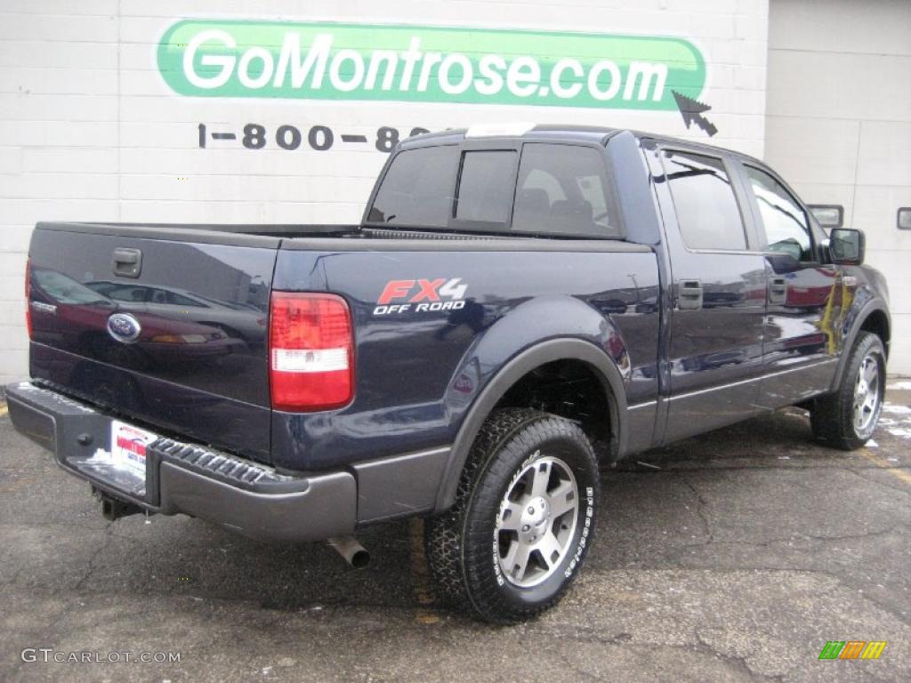 2005 F150 XLT SuperCrew 4x4 - True Blue Metallic / Black photo #6