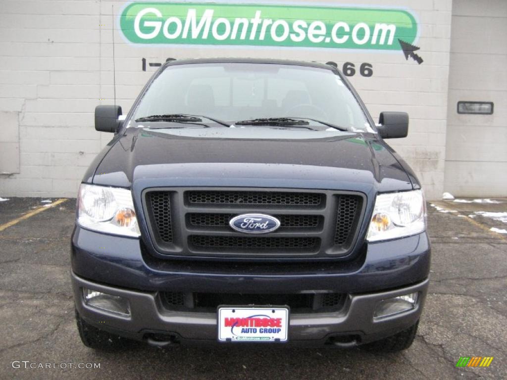 2005 F150 XLT SuperCrew 4x4 - True Blue Metallic / Black photo #7