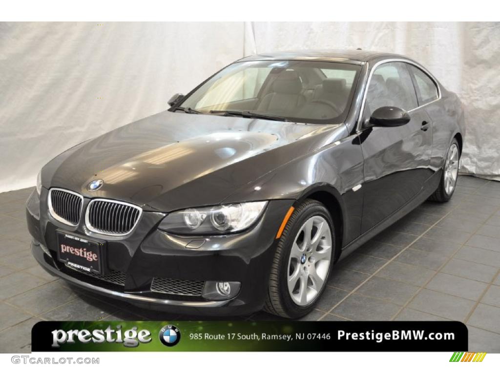 2007 3 Series 335i Coupe - Jet Black / Grey photo #1