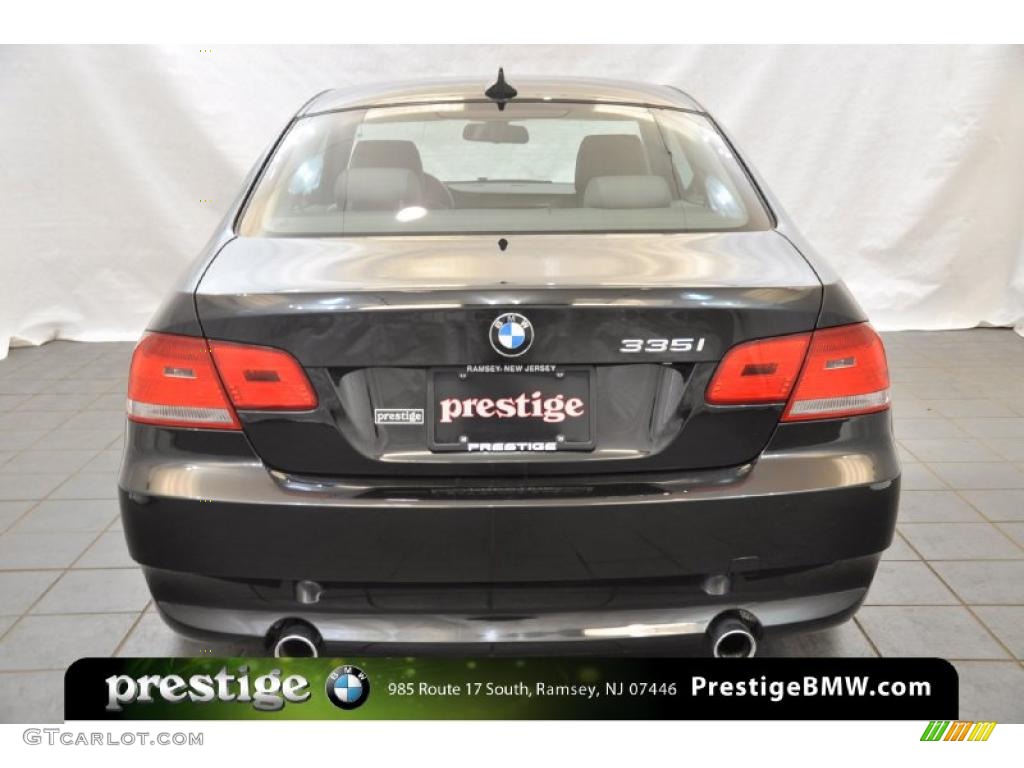 2007 3 Series 335i Coupe - Jet Black / Grey photo #3