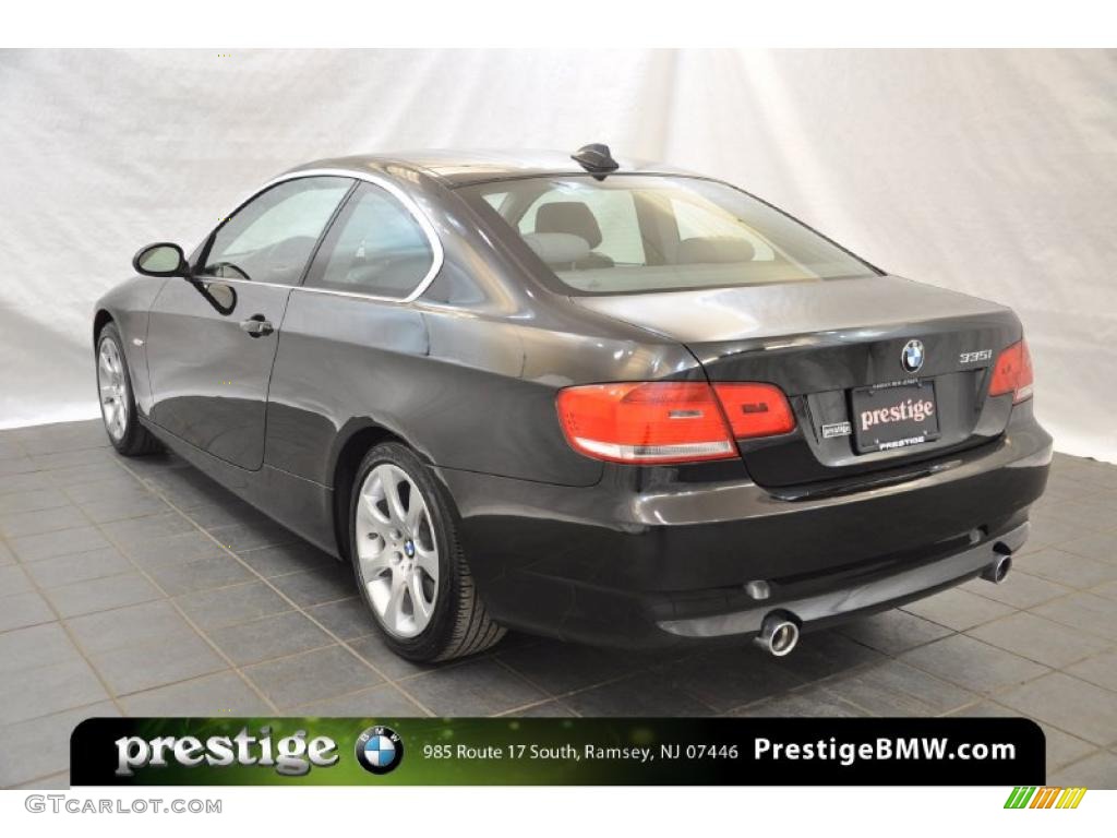 2007 3 Series 335i Coupe - Jet Black / Grey photo #4