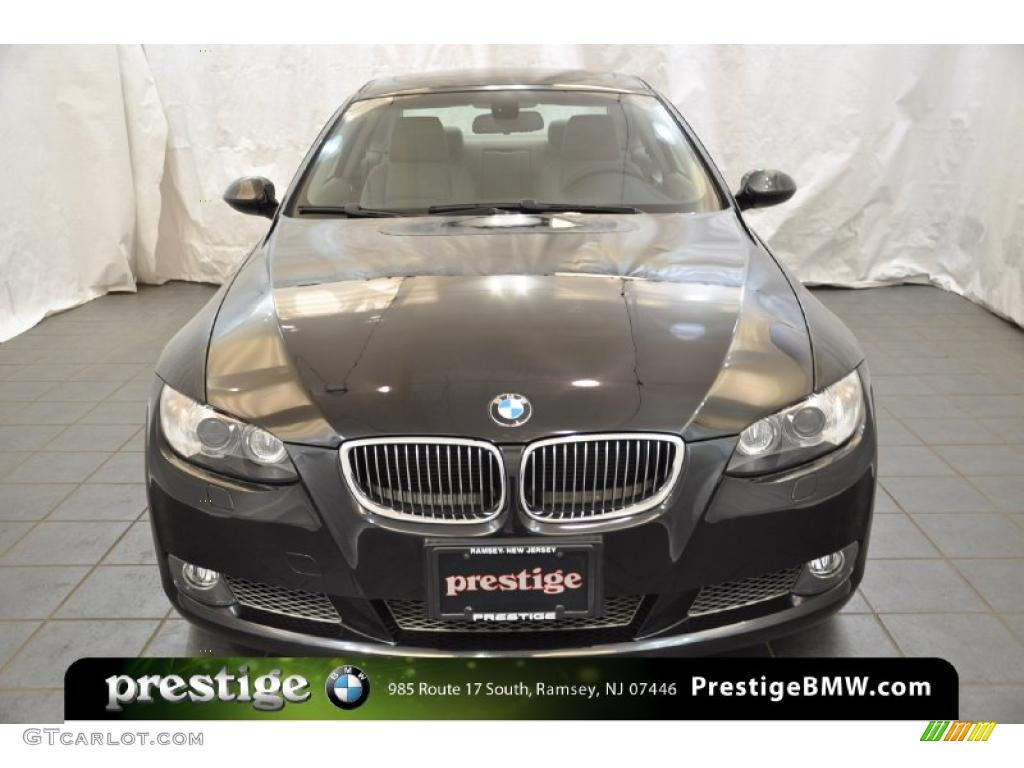 2007 3 Series 335i Coupe - Jet Black / Grey photo #6