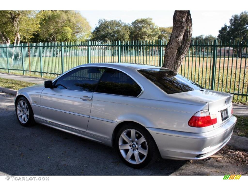 2002 3 Series 325i Coupe - Titanium Silver Metallic / Black photo #5