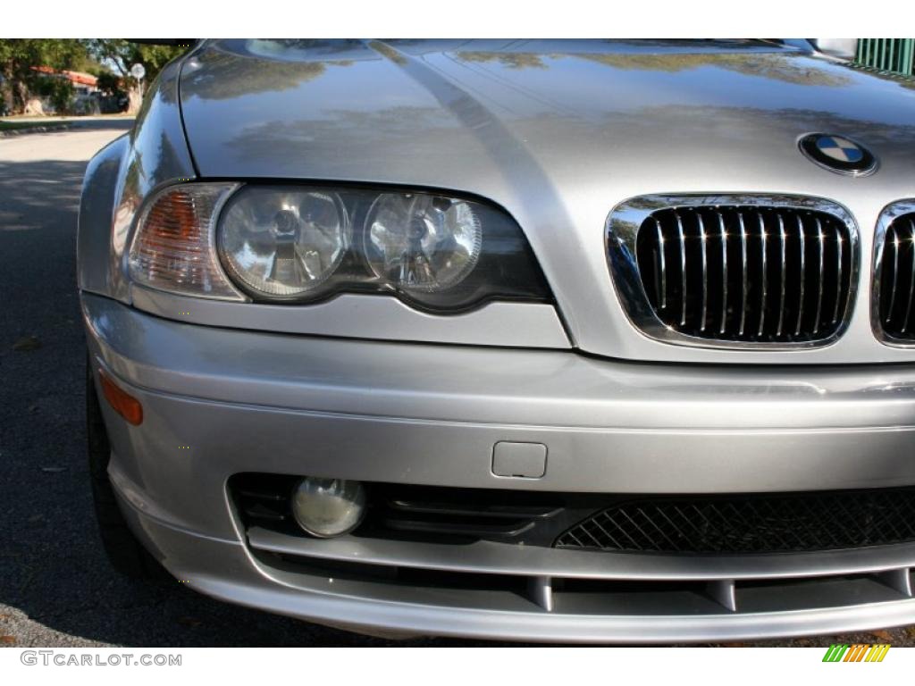 2002 3 Series 325i Coupe - Titanium Silver Metallic / Black photo #13