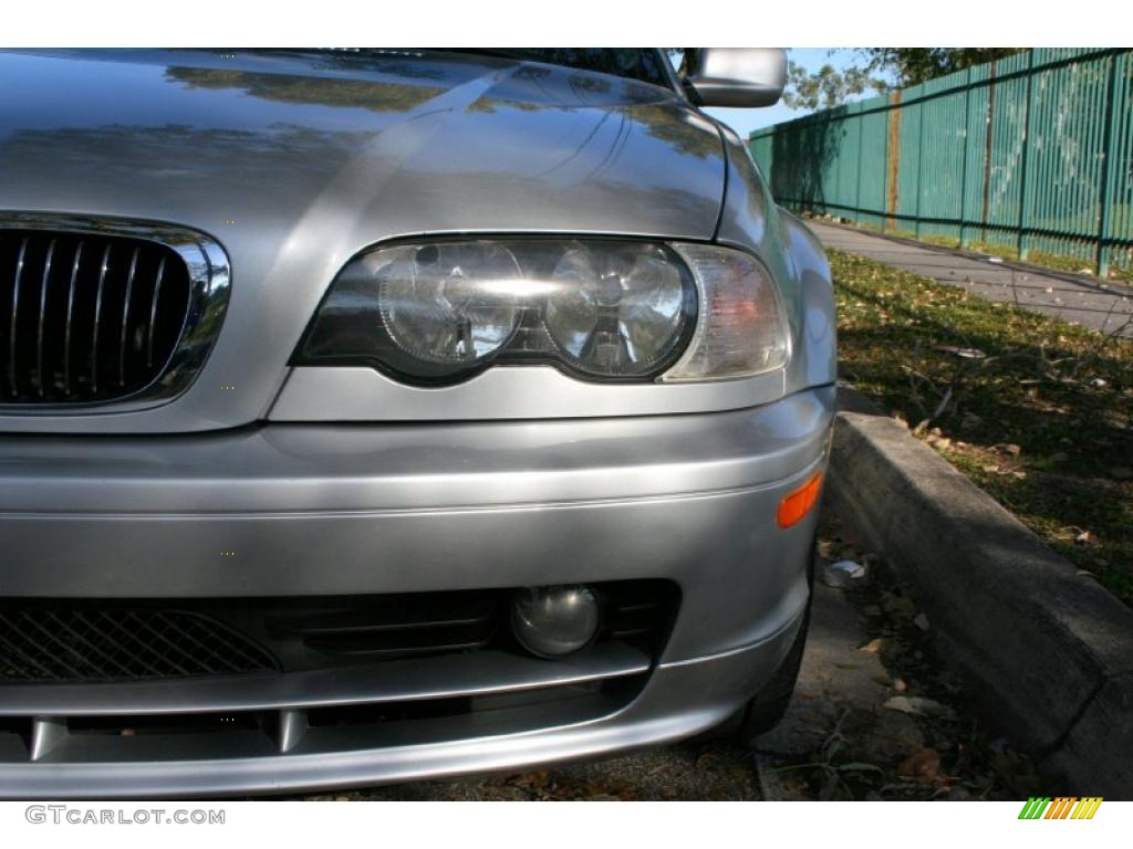 2002 3 Series 325i Coupe - Titanium Silver Metallic / Black photo #14
